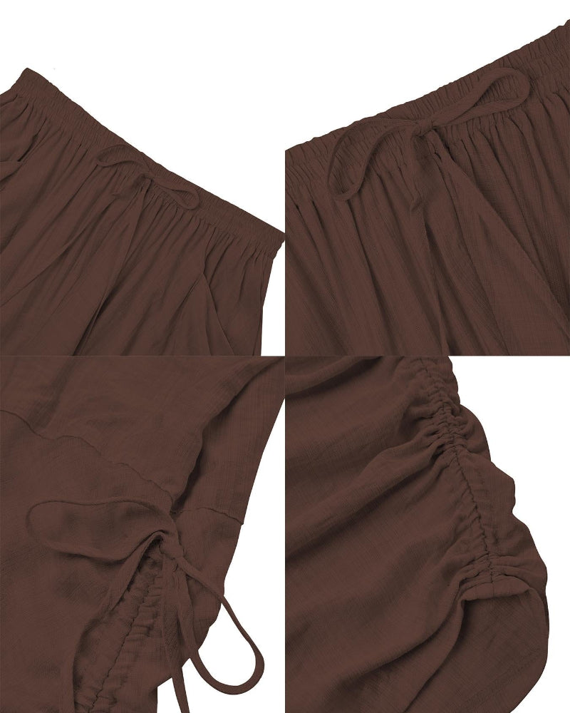 Women's Casual Loose-Fit Wide Leg Pants, All-Season Woven Fabric, Daily Commute - Seldom Seen Styles