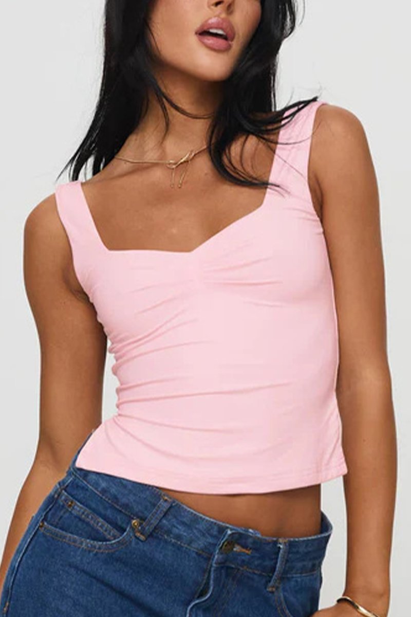 Women's Casual Sleeveless Backless Camisole T-shirt - Seldom Seen Styles