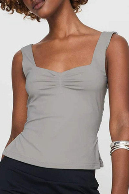 T-shirt débardeur dos nu décontracté pour femme
