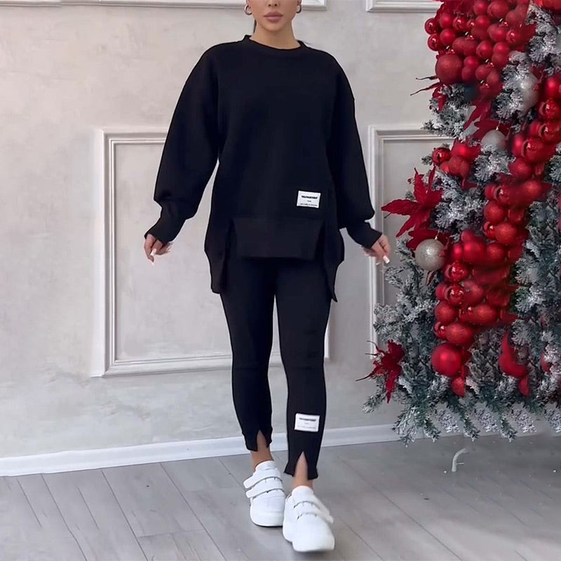 Women's Casual Sweatshirt Leggings Set - Seldom Seen Styles