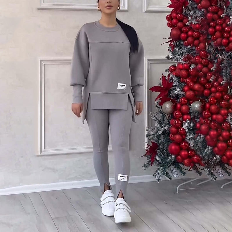 Women's Casual Sweatshirt Leggings Set - Seldom Seen Styles