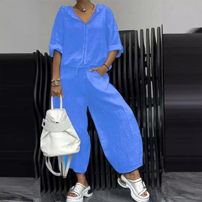 Ensemble 2 pièces décontracté haut et pantalon pour femme