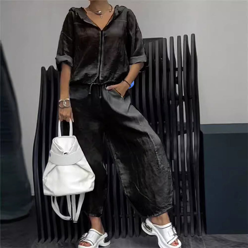 Women's Casual Top & Pants 2-Piece Set - Seldom Seen Styles