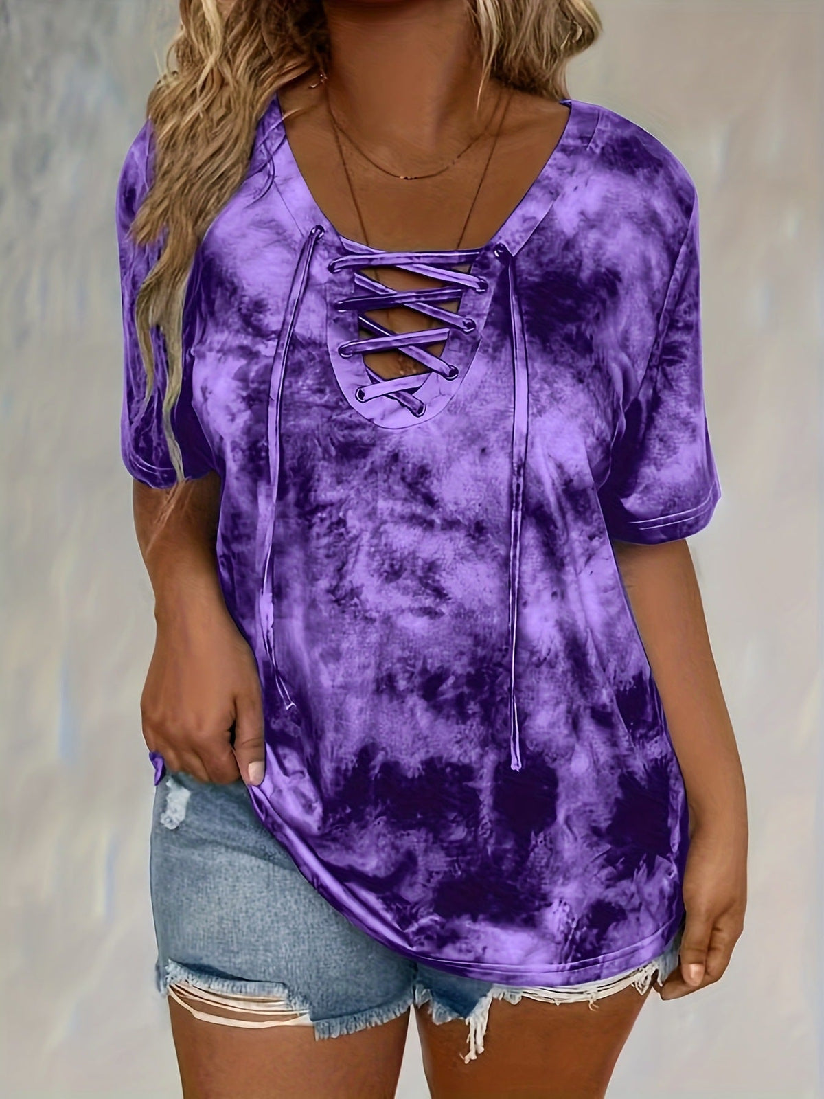 Women's Chiffon V Neck Belted Button Down Shirt Casual Elegant Summer Blouse Top