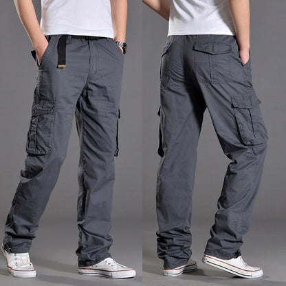Women's Cotton Cargo Pants Multi-Pocket Straight Leg Casual Trousers Summer Outdoor Vacation Outfit