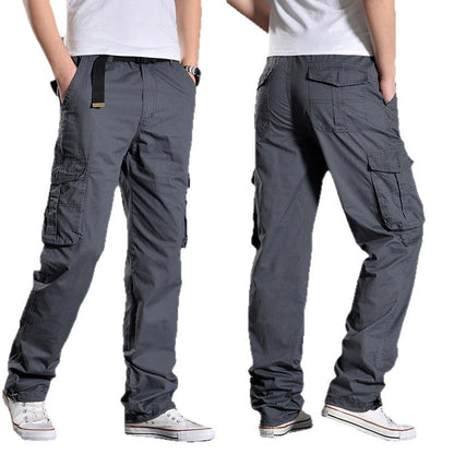 Women's Cotton Cargo Pants Multi-Pocket Straight Leg Casual Trousers Summer Outdoor Vacation Outfit