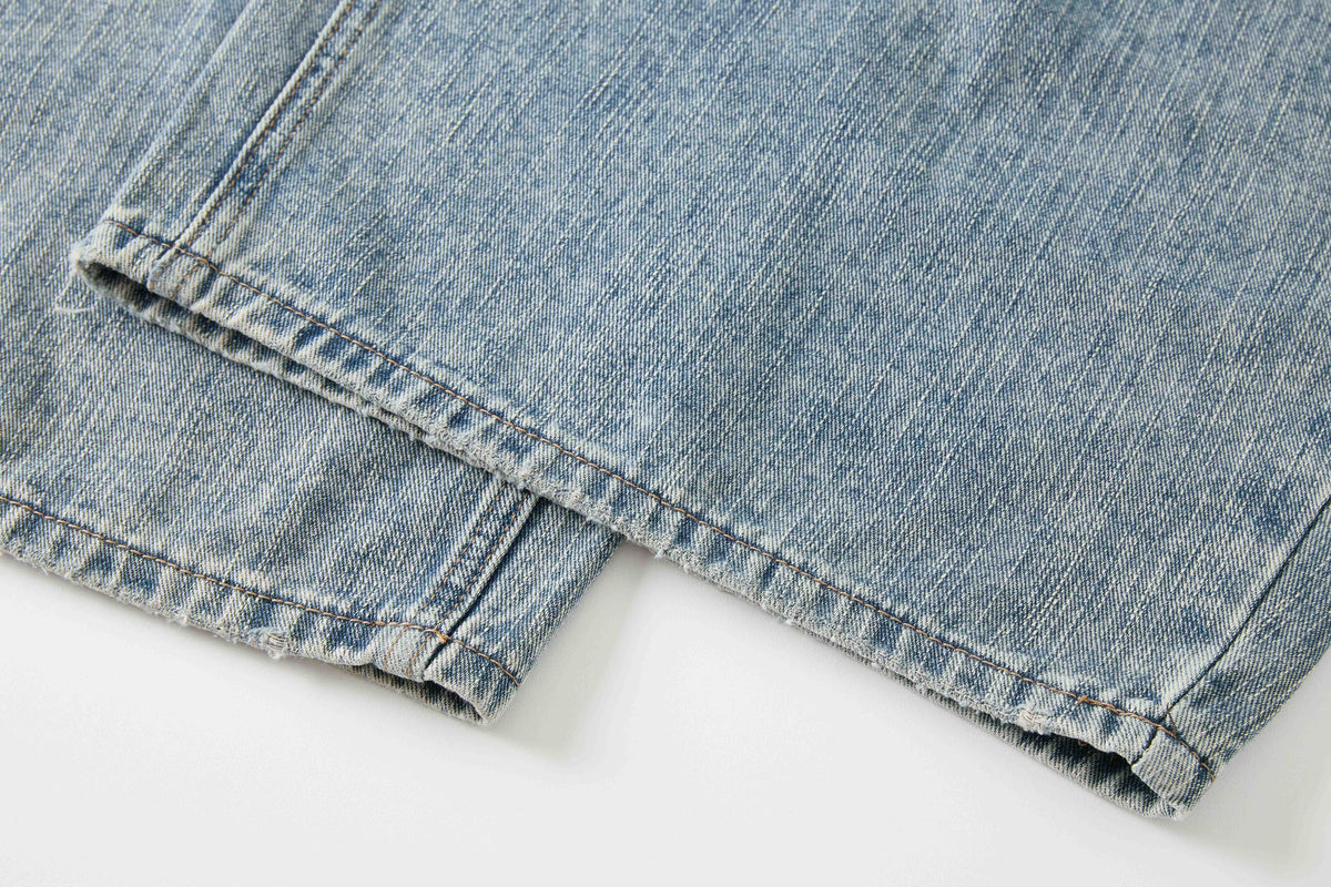 Women's Distressed Ripped Wide Leg Jeans High Waist Baggy Denim Pants Streetwear Y2K Casual Summer Outfit - Seldom Seen Styles