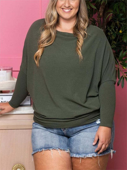 Women's Fall Sweaters 2025 Casual Long Batwing Sleeve Loose  Knit Pullovers Jumper Tops