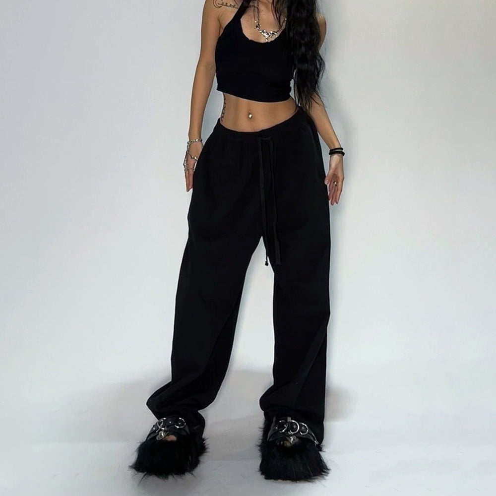 Women's Fleece Lined Sweatpants Winter Warm Wide Leg Sweat Pants Baggy Casual Pants with Pockets - Seldom Seen Styles