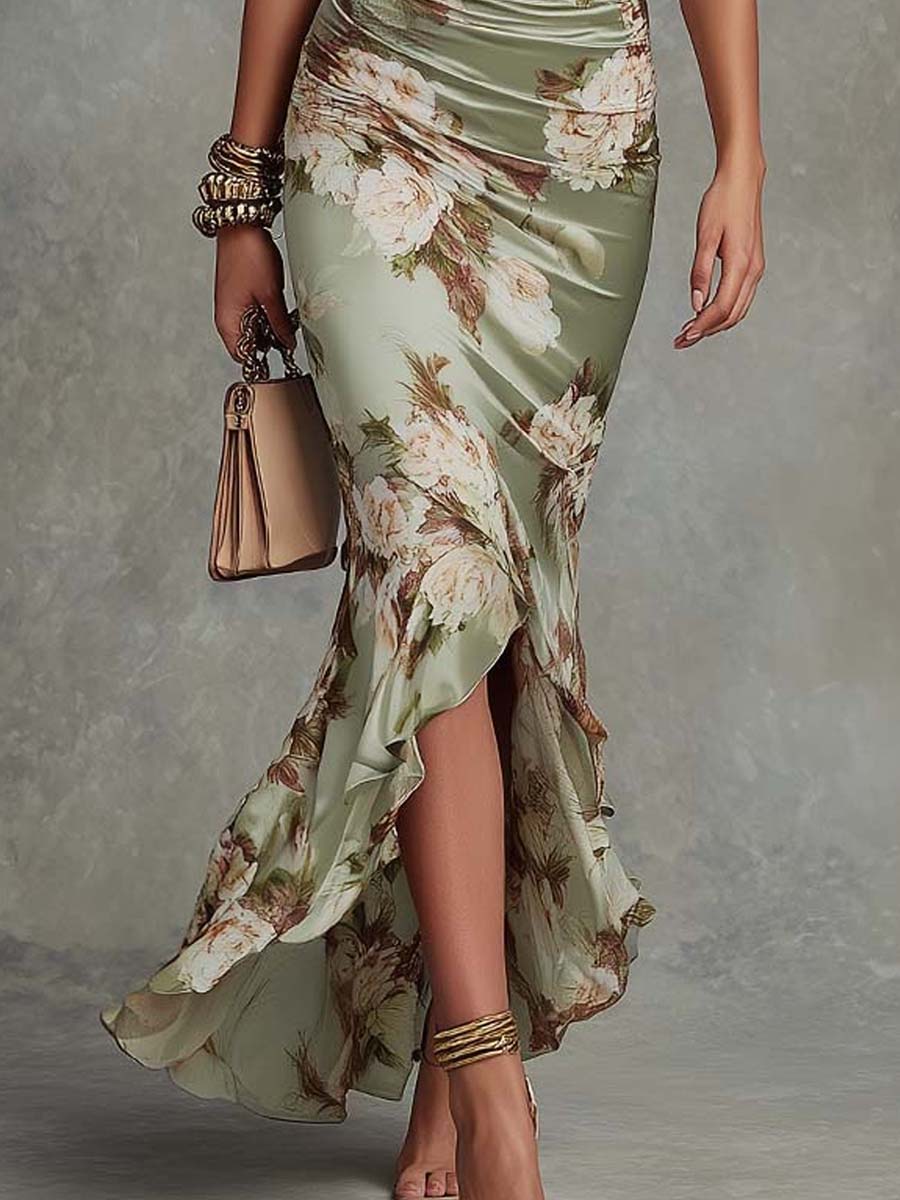 Women's Floral Maxi Dress V-Neck - Seldom Seen Styles