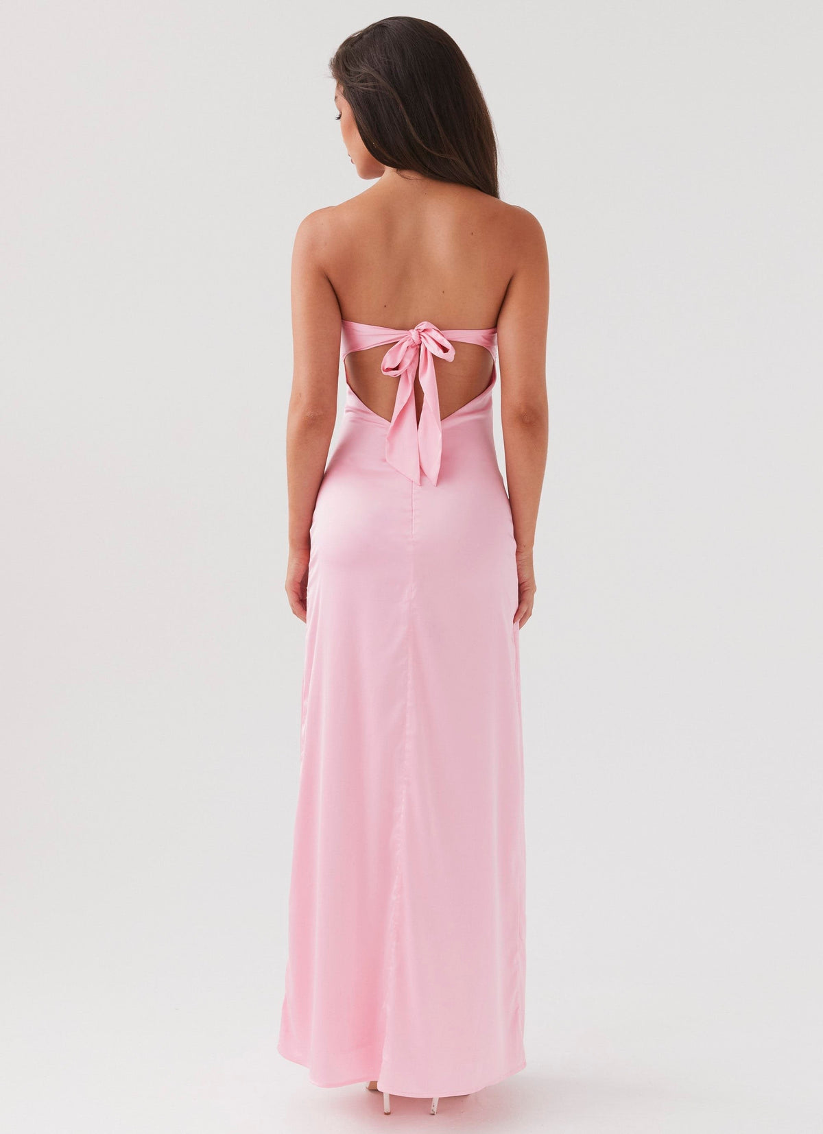 Women's Floral Strapless Maxi Dress Soft Airy Fabric Waist-Cinching Floor-Length Dress for Wedding Guest Vacation Summer Garden Party - Seldom Seen Styles
