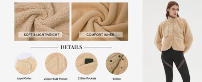 Veste polaire sherpa duveteuse pour femme, manteau d'hiver chaud boutonné pour l'automne et le quotidien