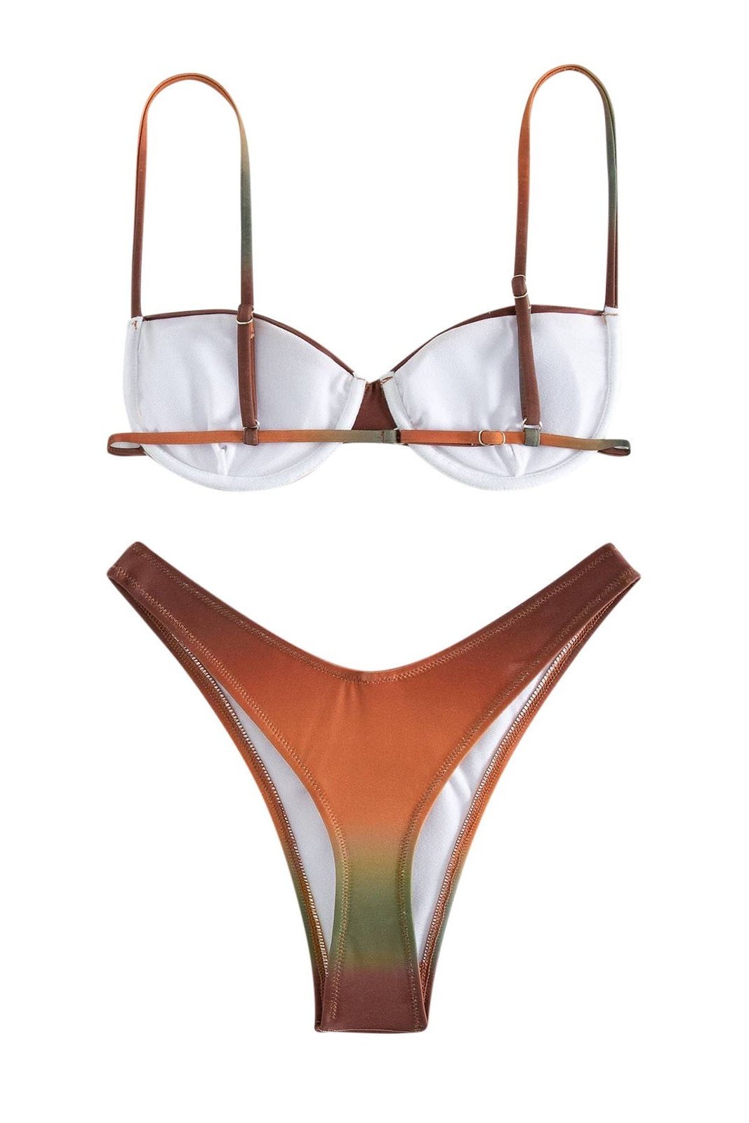 Women's Gradient Bikini Set High Cut Two Piece Swimsuit - Seldom Seen Styles