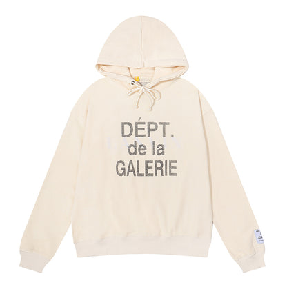 Women's Hand-Painted Ink Splash Letter Hoodie Sweatshirt Oversized Casual Street