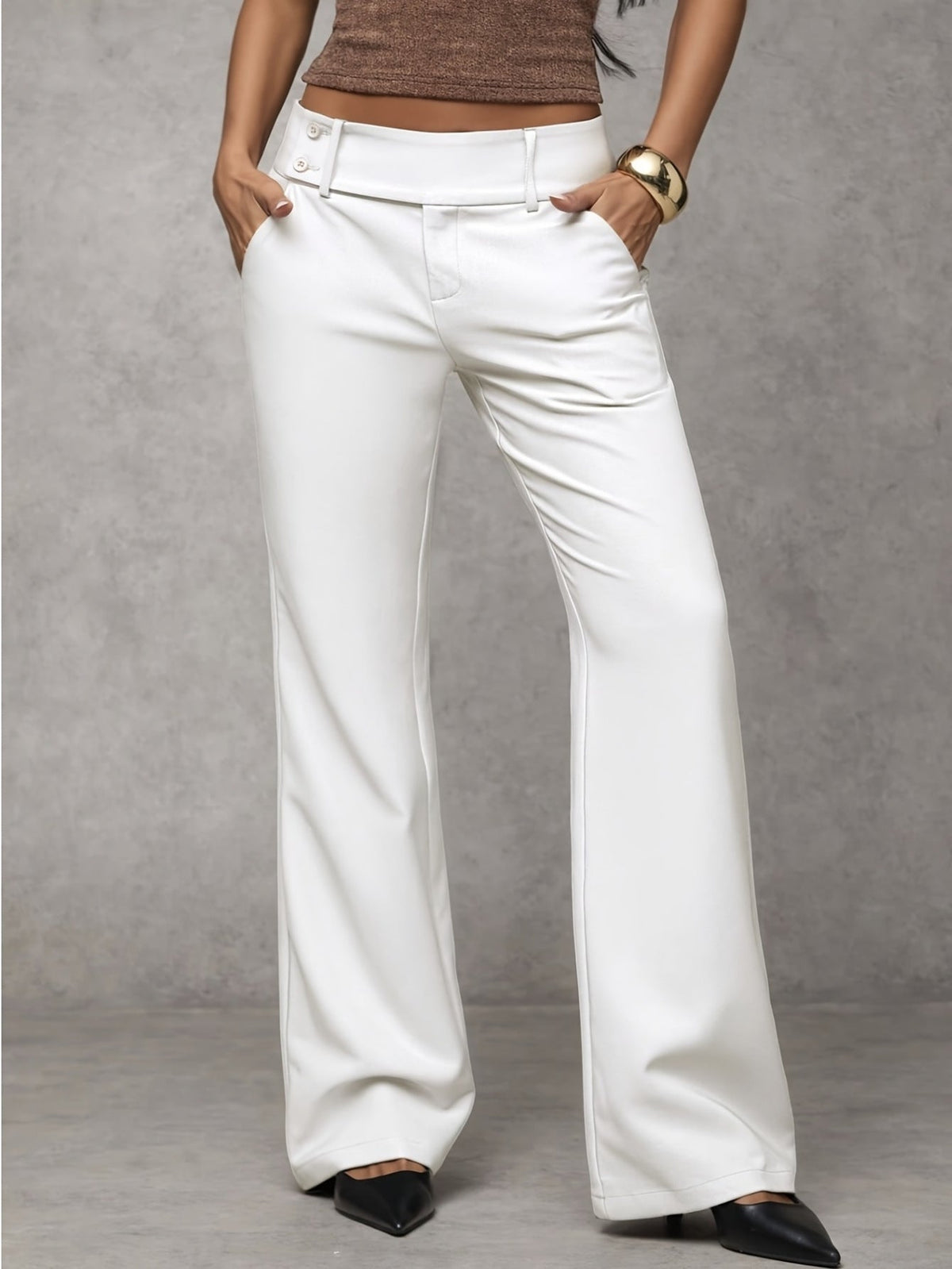 Women's High Waist Loose Wide Leg Trousers Elegant Casual Summer Vacation Pants - Seldom Seen Styles