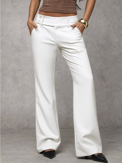 Women's High Waist Loose Wide Leg Trousers Elegant Casual Summer Vacation Pants