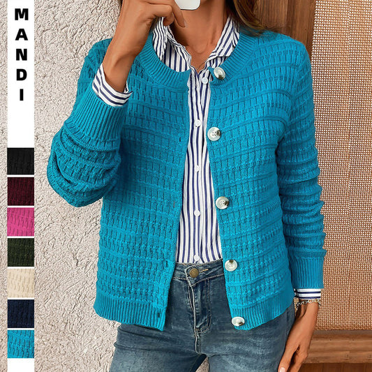 Women's Knit Cardigan Sweaters Casual Long Sleeve Open Front Button Down Trendy Jackets Outerwear - Seldom Seen Styles