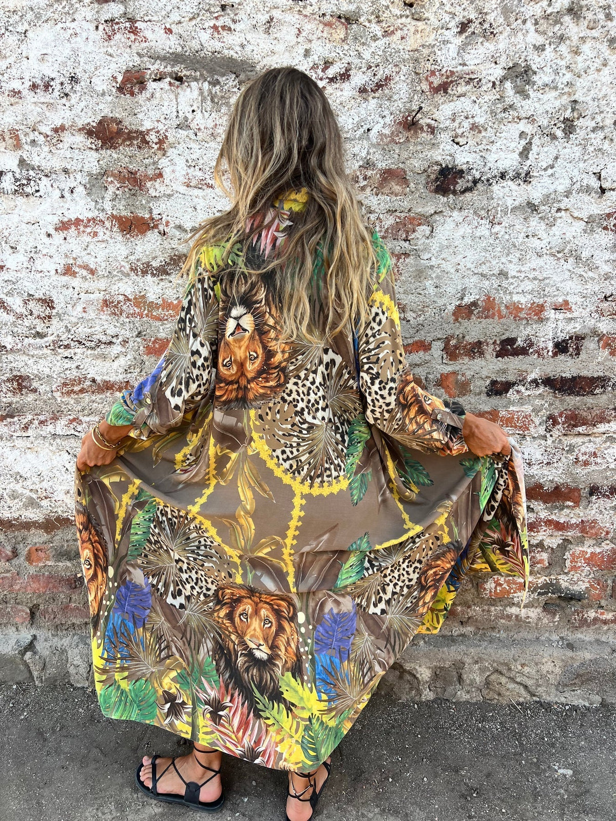Women's Lapel Plant and Animal Print Casual Long Shirt - Seldom Seen Styles
