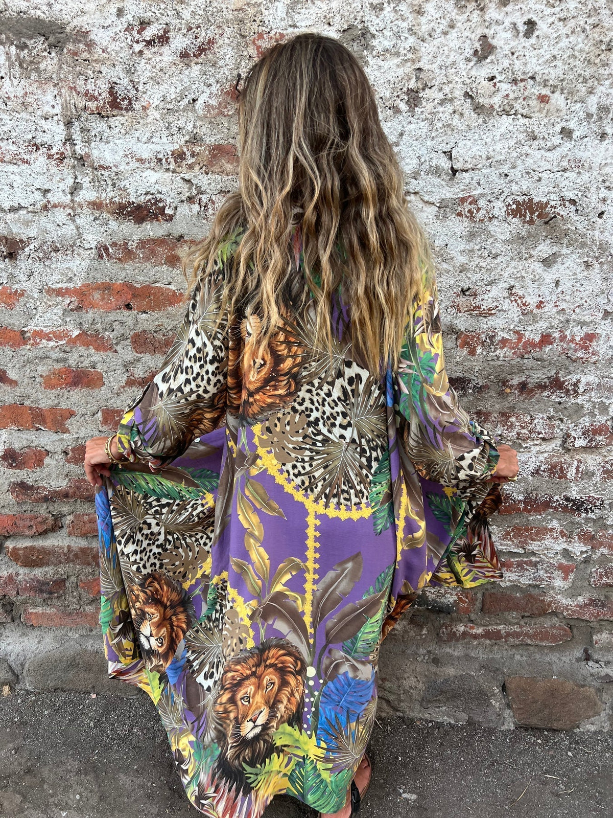 Women's Lapel Plant and Animal Print Casual Long Shirt - Seldom Seen Styles