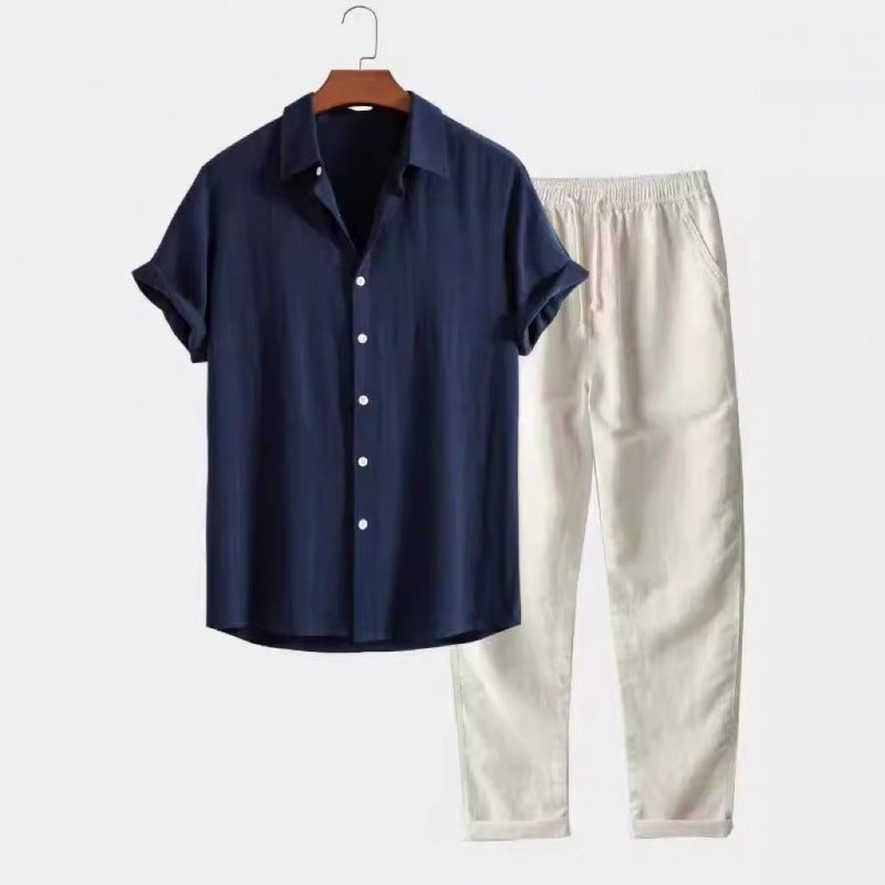 Women's Linen Two Piece Set Lightweight Breathable Loose Top Wide Leg Pants Casual Summer Beach Vacation Resort Outfit - Seldom Seen Styles