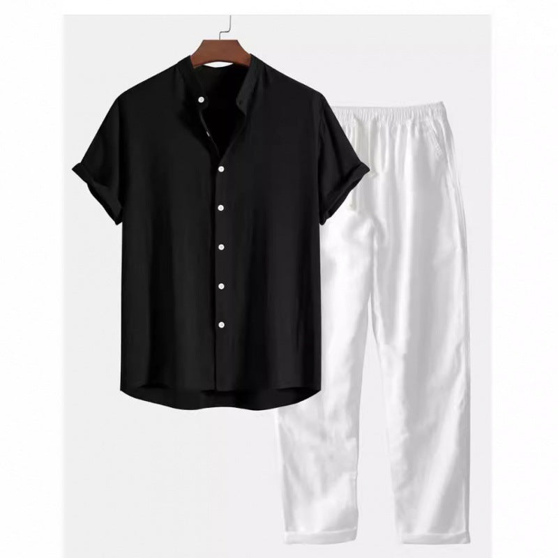 Women's Linen Two Piece Set Lightweight Breathable Loose Top Wide Leg Pants Casual Summer Beach Vacation Resort Outfit - Seldom Seen Styles
