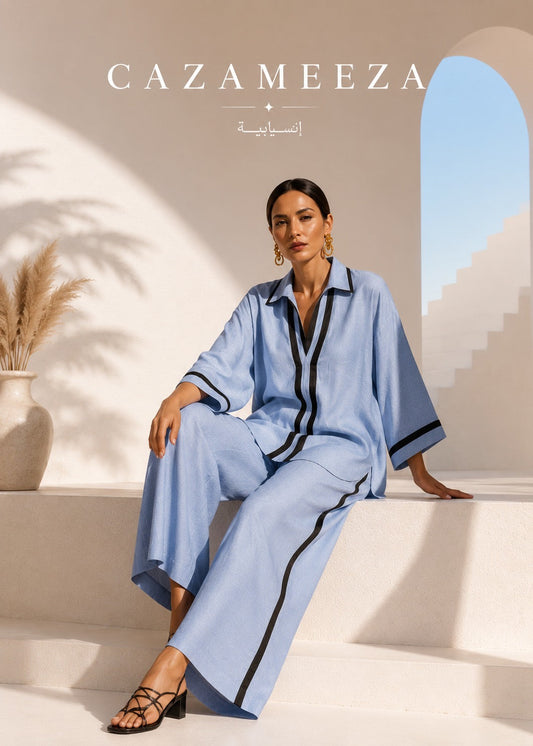 Women's Linen Two Piece Set Relaxed Oversized Top Wide Leg Pants Elegant Casual Summer Beach Vacation Resort Outfit - Seldom Seen Styles