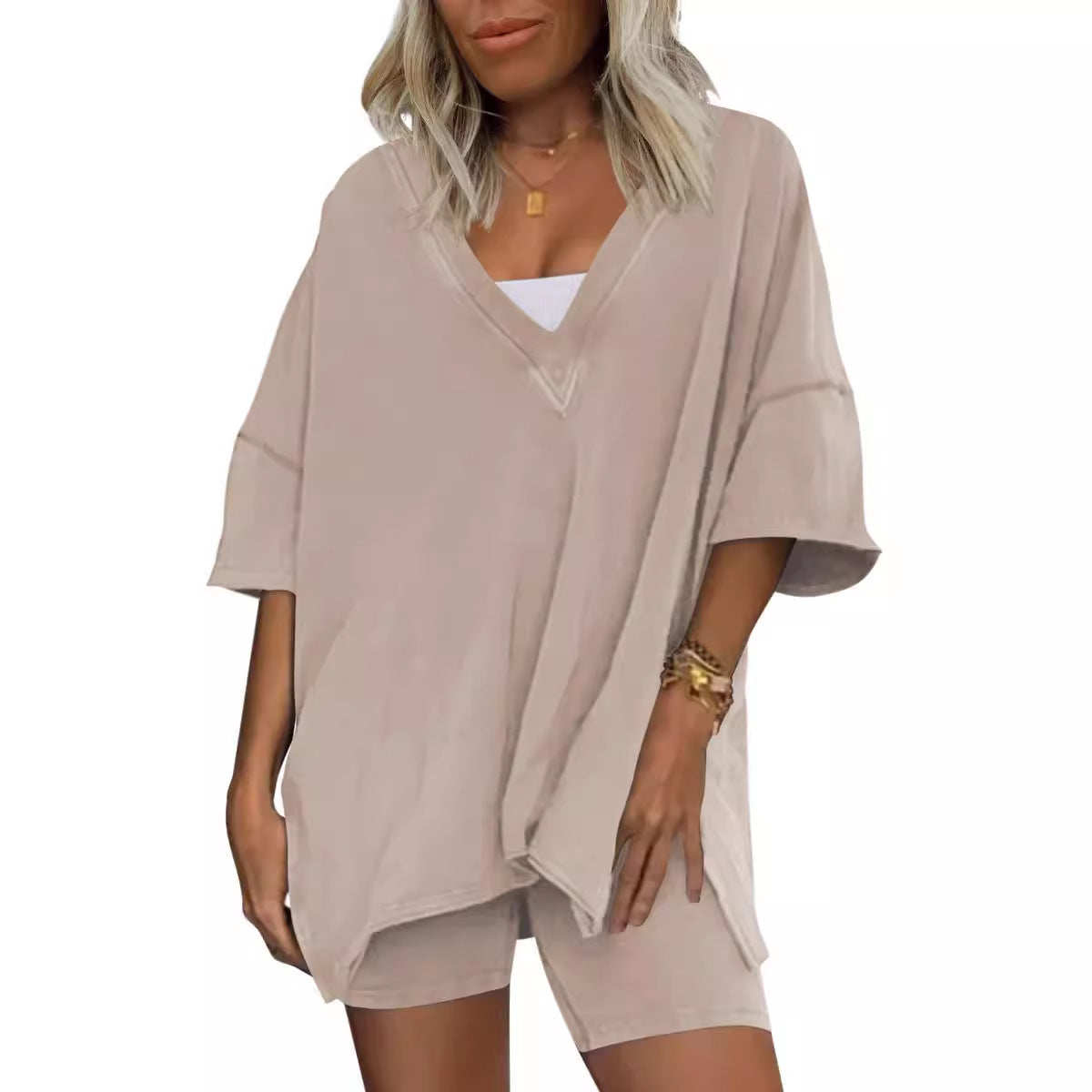 Women's Loungewear  2 Piece Outfits Tshirt Oversized Short Sleeve Tracksuit Beach Cover Up Shorts Set S-XXL - Seldom Seen Styles