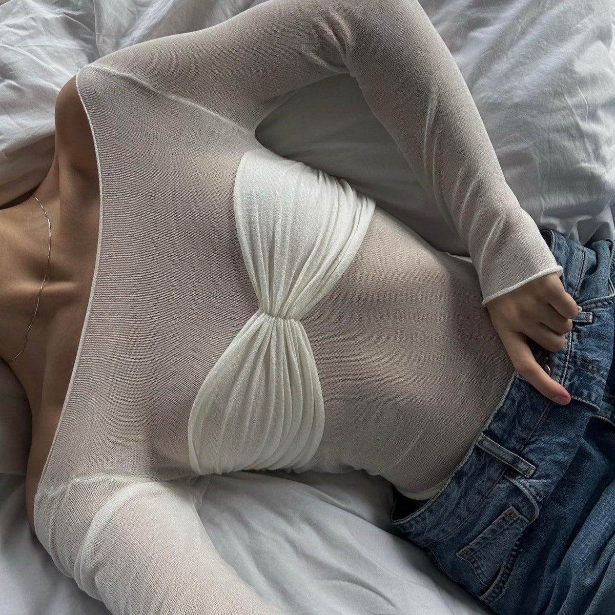 Women's Mesh Off Shoulder Top Sheer Elegant Romantic Casual Summer Beach Vacation Top - Seldom Seen Styles