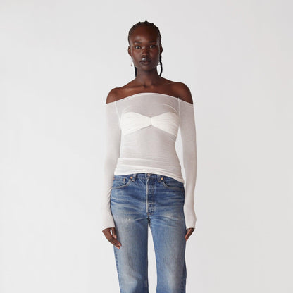 Haut à épaules dénudées en maille Faded Love