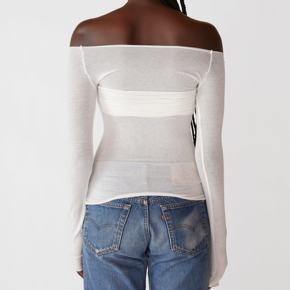 Women's Mesh Off Shoulder Top Sheer Elegant Romantic Casual Summer Beach Vacation Top - Seldom Seen Styles