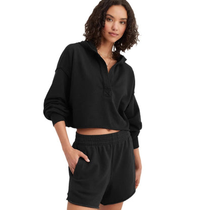 Women's Oversized V Neck Sweatshirt Casual Long Sleeve Pullover Trendy Relaxed Fit Athleisure Top