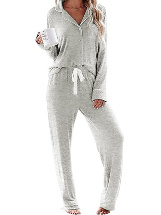 Women's Pajama Sets Long Sleeve Button Down Sleepwear Nightwear Soft Pjs Lounge Sets - Seldom Seen Styles