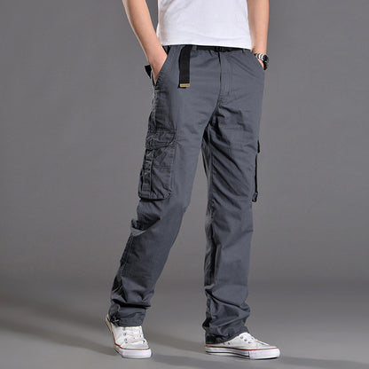 Women's Plus Size Cotton Cargo Pants Multi-Pocket Outdoor Hiking Trousers Summer Casual Streetwear Outfit