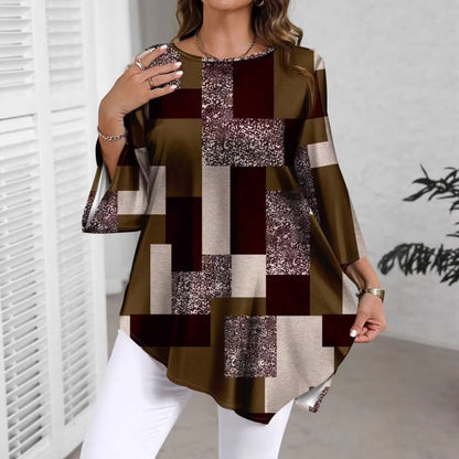 Women's Plus Size Loose Casual Irregular Hem Top Oversized Short Sleeve Summer Shirt Blouse