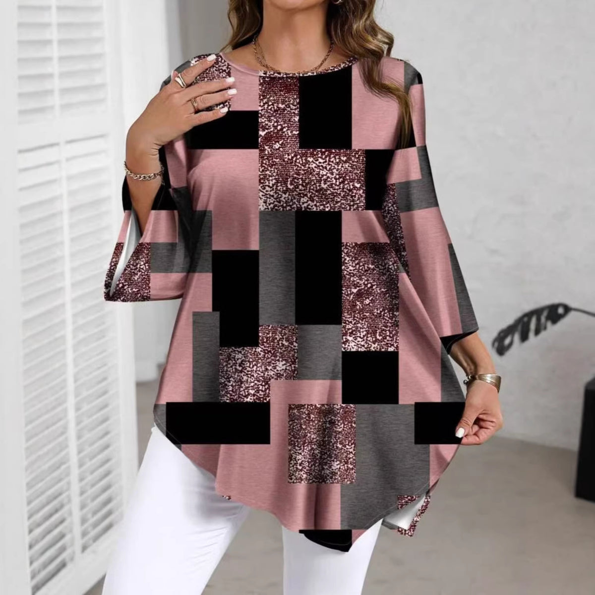 Women's Plus Size Loose Casual Irregular Hem Top Oversized Short Sleeve Summer Shirt Blouse - Seldom Seen Styles