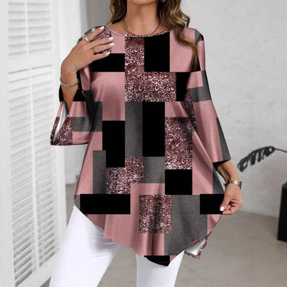 Women's Plus Size Loose Casual Irregular Hem Top Oversized Short Sleeve Summer Shirt Blouse