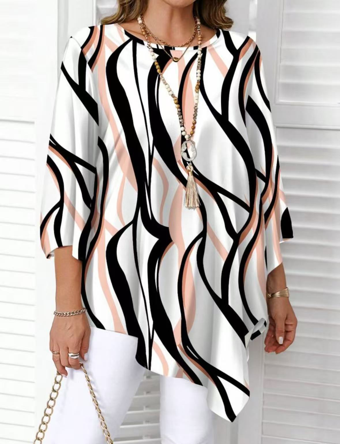 Women's Plus Size Loose Casual Irregular Hem Top Oversized Short Sleeve Summer Shirt Blouse - Seldom Seen Styles