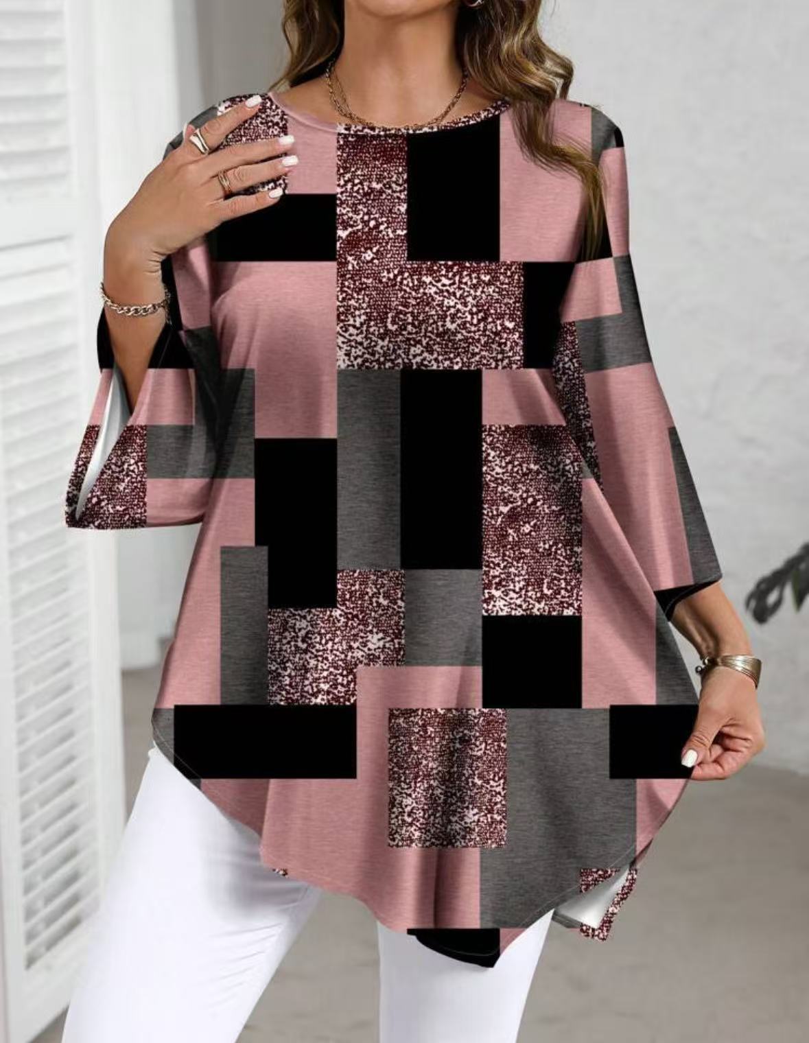 Women's Plus Size Loose Casual Irregular Hem Top Oversized Short Sleeve Summer Shirt Blouse - Seldom Seen Styles