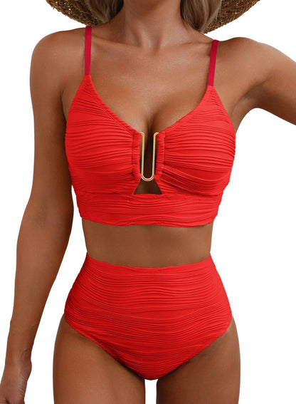 Women's Push-Up Bikini with High Waist