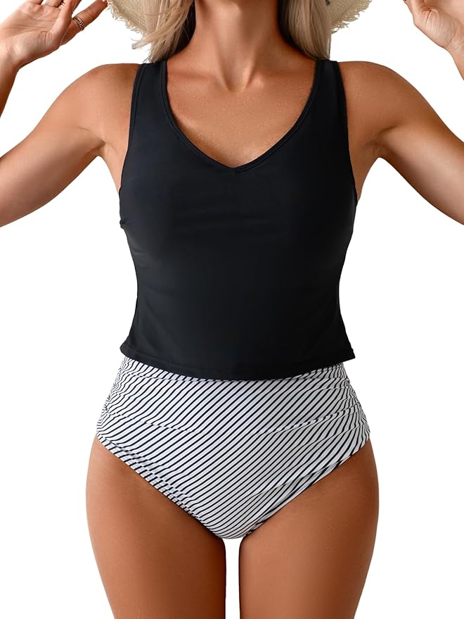 Women's Racerback One Piece Swimsuit Ruched Waist Side Cutout Tummy Control Summer Beach Vacation Bathing Suit - Seldom Seen Styles
