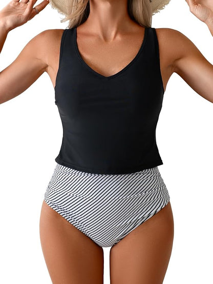 Women's Racerback One Piece Swimsuit Ruched Waist Side Cutout Tummy Control Summer Beach Vacation Bathing Suit