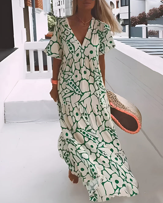 Women's Shift Flowy Mini Dress in Print for Holiday and Resort - Seldom Seen Styles