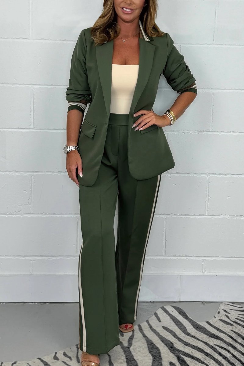 Women's Side Stripe Trouser & Blazer Suit - Seldom Seen Styles