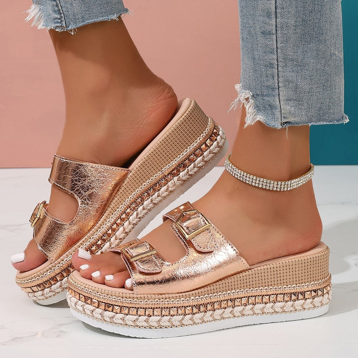 Women's Silver Zipper Hollow Fashion Sandals - Seldom Seen Styles