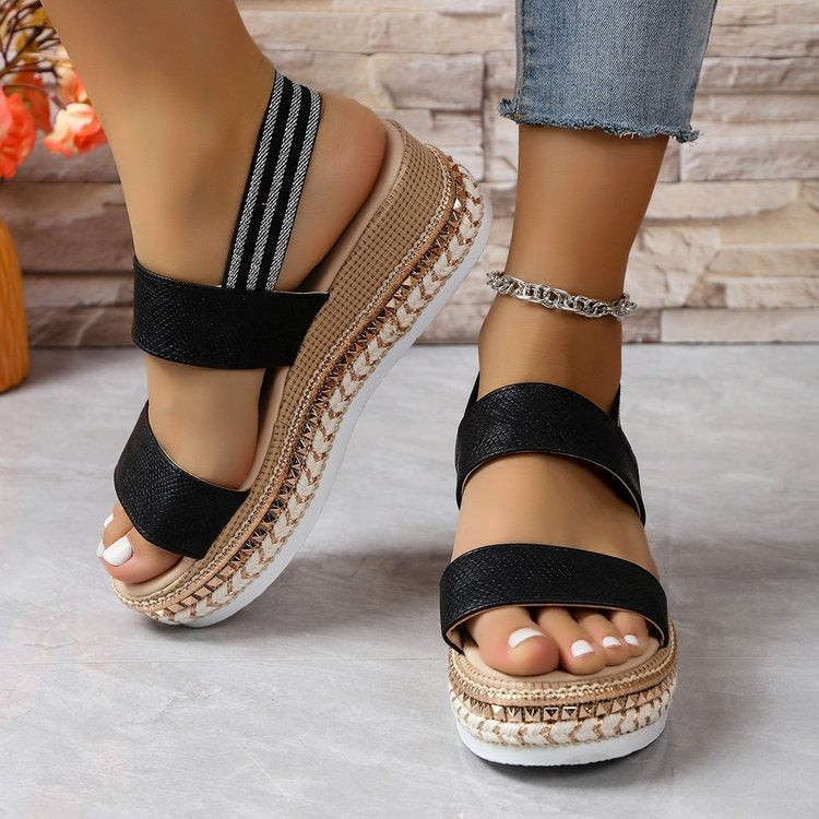 Women's Silver Zipper Hollow Fashion Sandals - Seldom Seen Styles