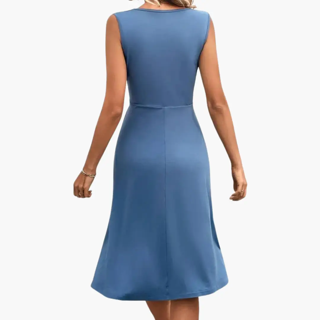 Women’s Sleeveless V - Neck Floral Midi Dress - Seldom Seen Styles