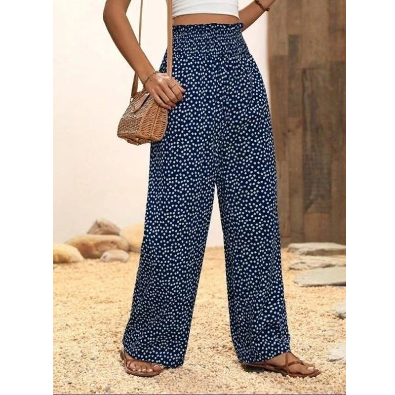 Women's Smocked High Waist Wide Leg Pants - Seldom Seen Styles