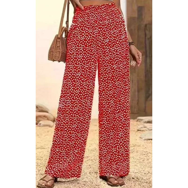 Women's Smocked High Waist Wide Leg Pants - Seldom Seen Styles