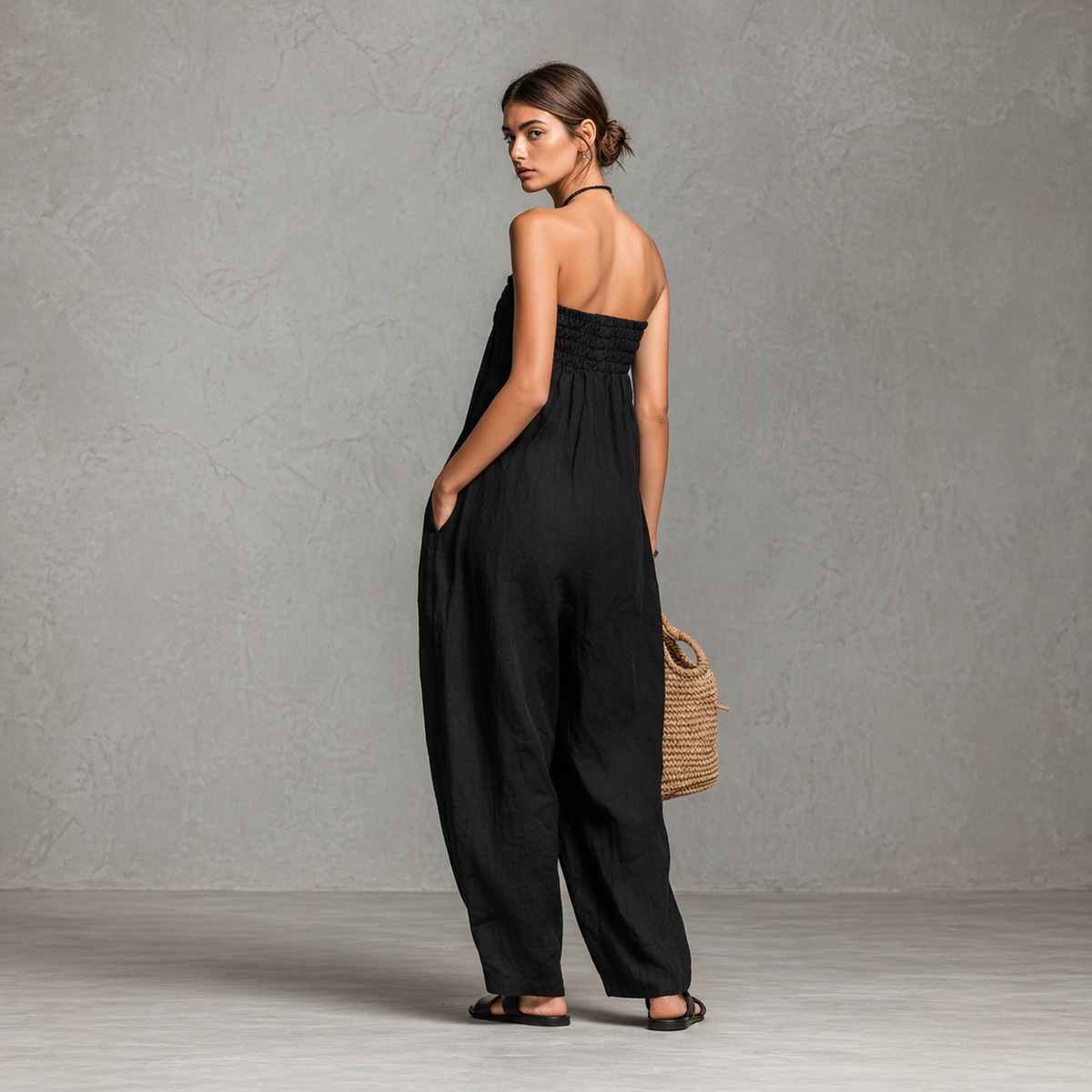 Women's Strapless Maxi Dress Loose Fit Smocked Tube Dress Casual Summer Vacation Dress - Seldom Seen Styles
