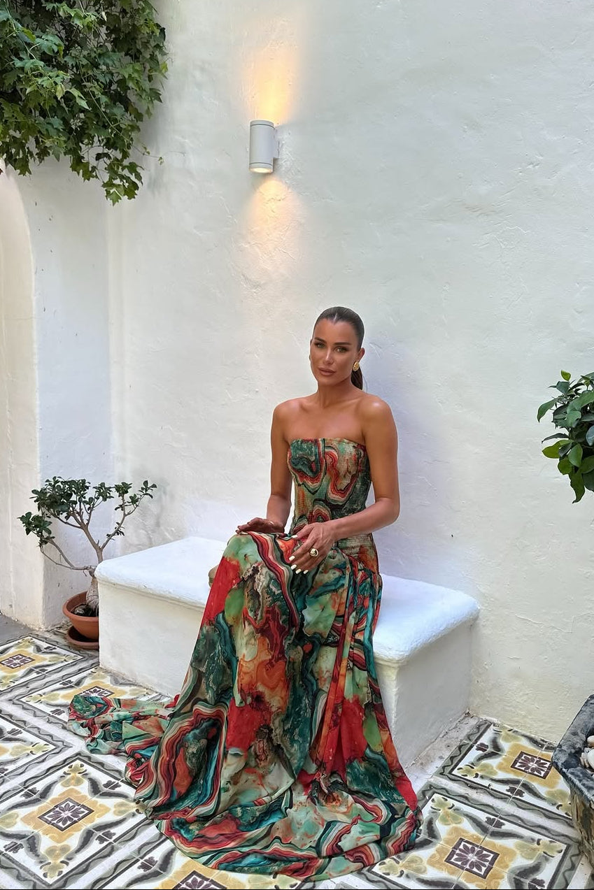 Women's Strapless Maxi Vacation Summer Dress - Seldom Seen Styles